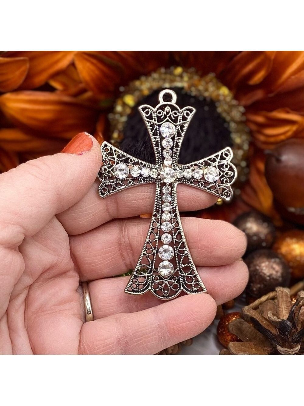 Sparkling Cross Pendant. Please SEE VIDEO!